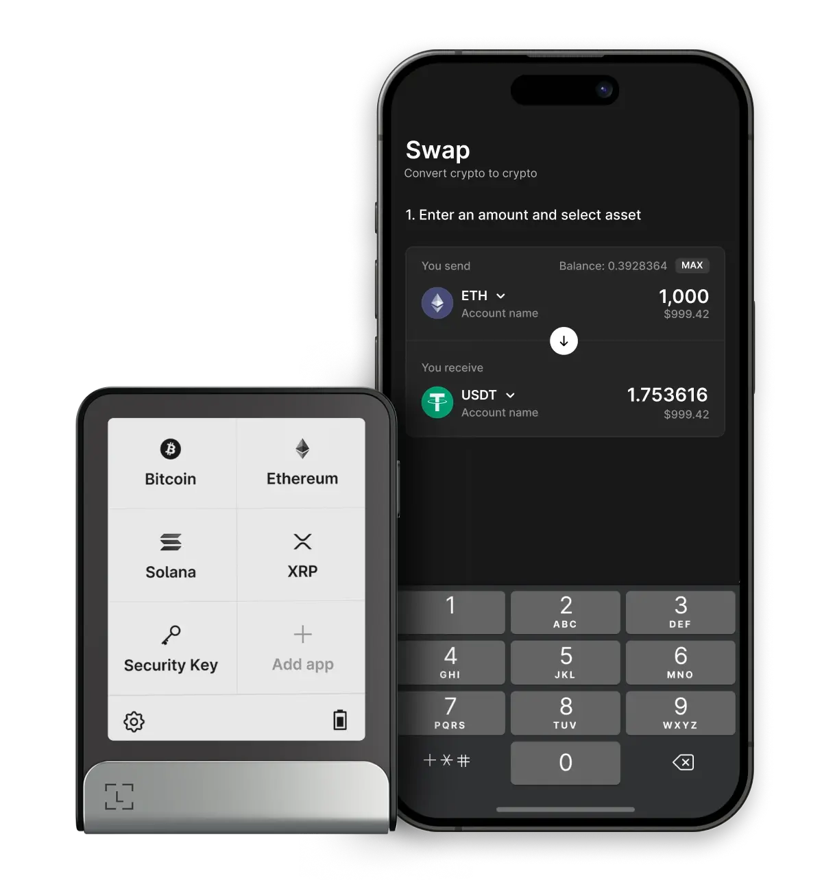 Swap crypto